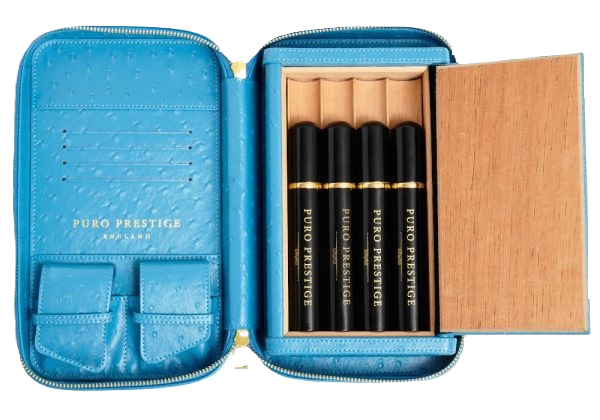 Puro Prestige Travel Case Blue Leather